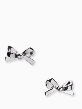 kate spade Silver skinny mini Bow Studs Earrings